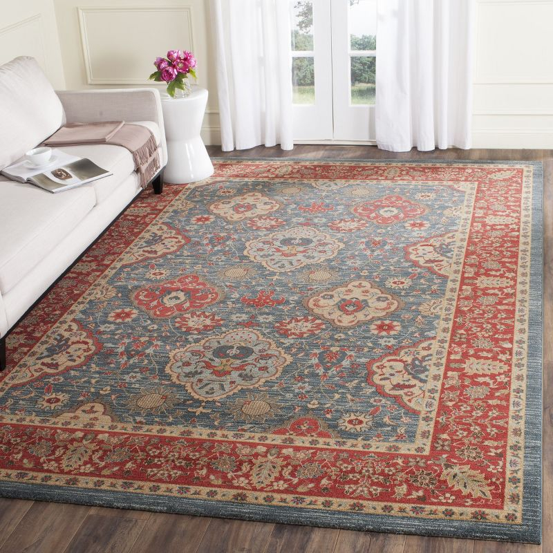 Mahal MAH655 Power Loomed Indoor Area Rug - Navy/Red - 8'9"x11'9" - Safavieh.