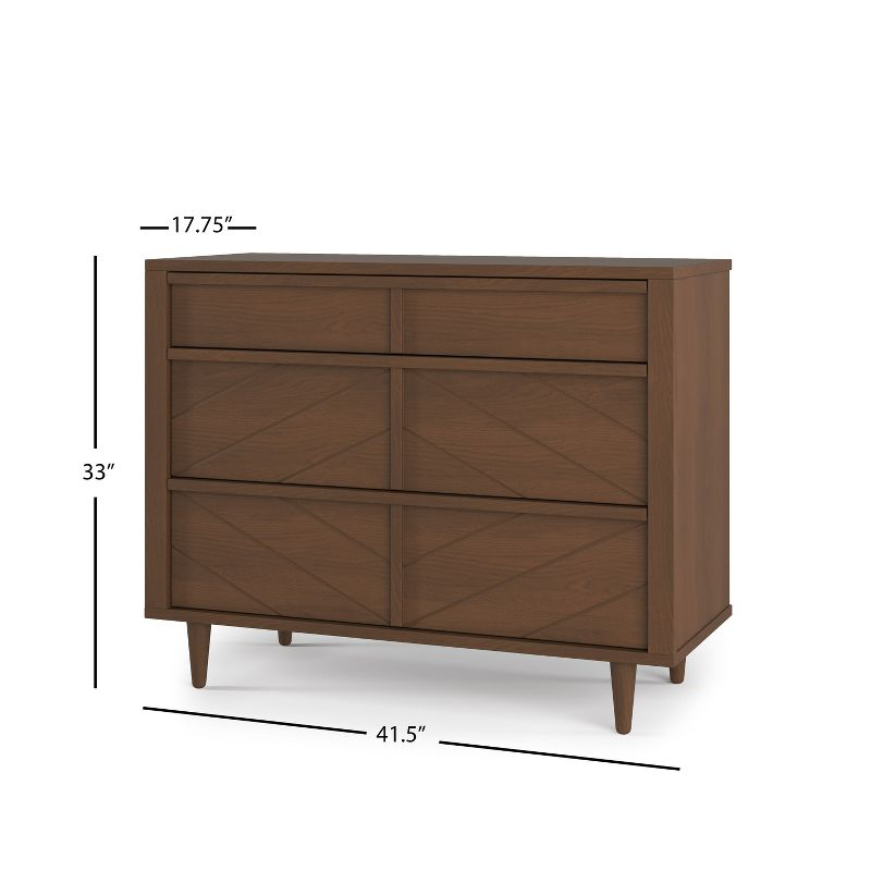 Child Craft Surrey Hill 3 Drawer Dresser for Nursery or Bedroom,  Anti-Tip Kit Included to Prevent Tipping, Baby Safe Finish (Toasted Chestnut)