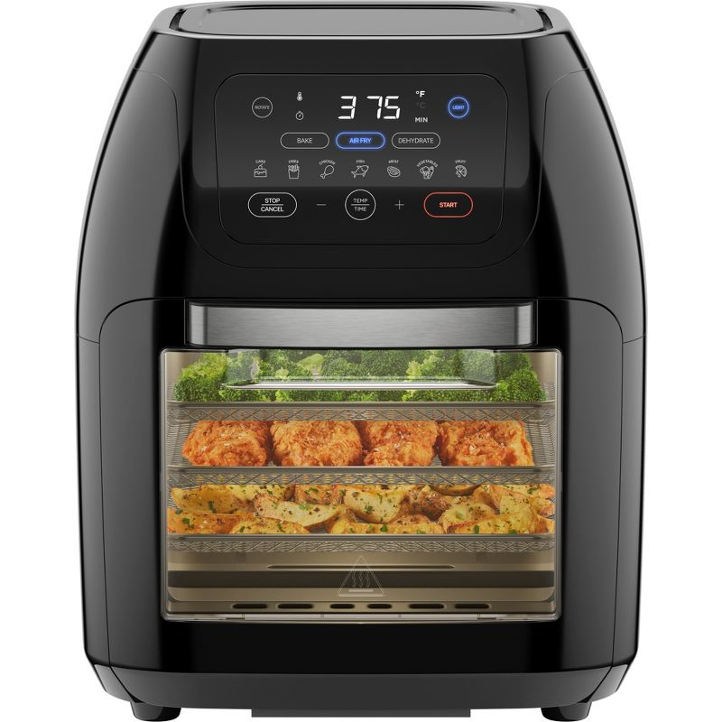 Chefman Multifunctional Digital 10 Qt. Air Fryer+ Rotisserie, Fry, Roast & Bake, 17 Presets - Black