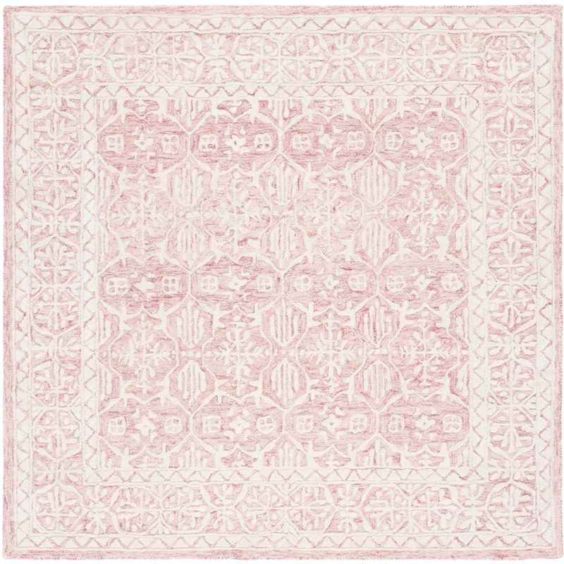 Metro MET903 Hand Tufted Indoor Area Rug - Dark Pink/Ivory - 6'x6' - Safavieh