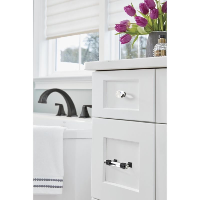 Amerock Glacio 3 inch (76mm) Center-to-Center Clear/Black Bronze Cabinet Pull