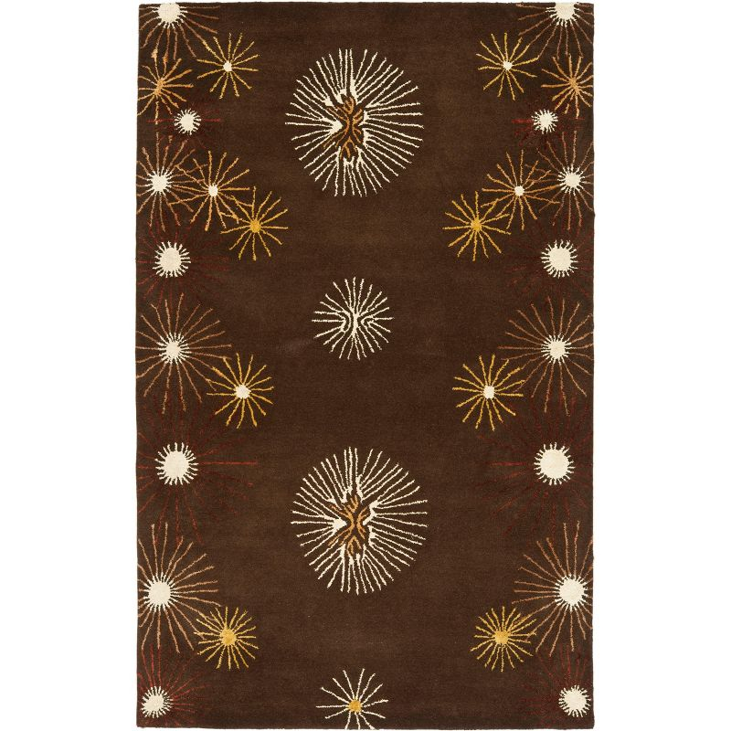 Soho SOH823 Hand Tufted Area Rug - Brown/Multi - 5'x8' - Safavieh.