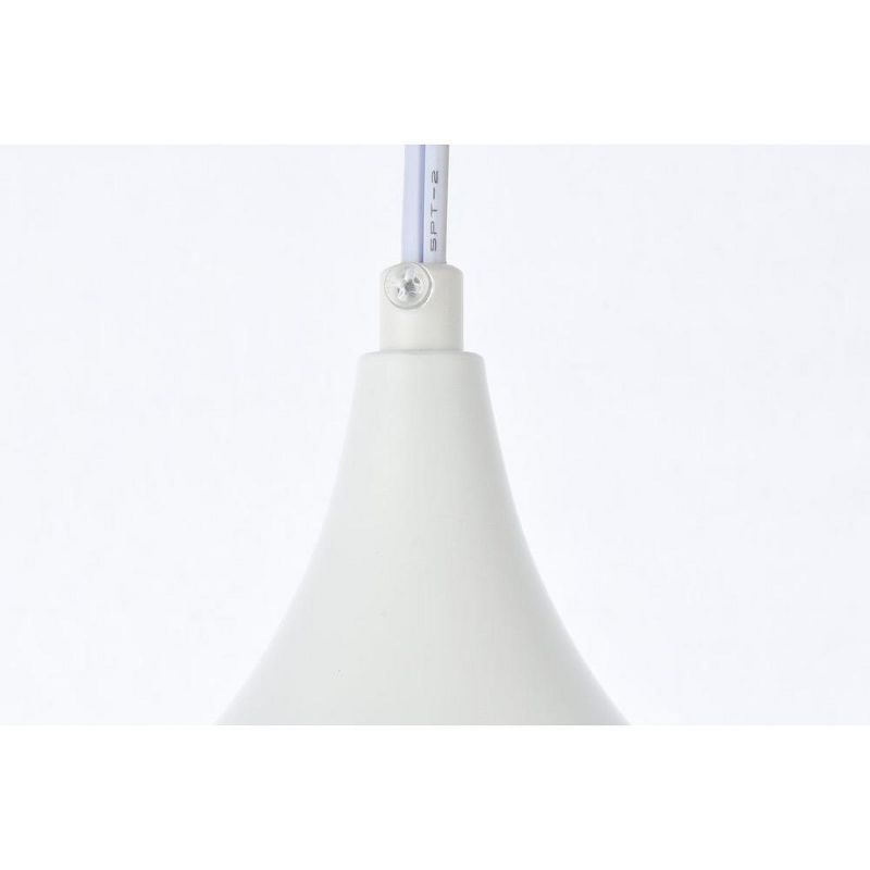 Elegant Lighting Nora 1 Light white plug-in pendant
