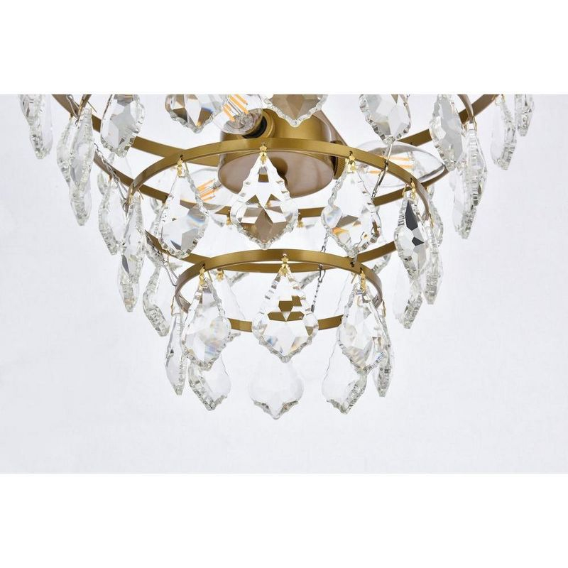 Elegant Lighting Ella 14 inch flush mount in brass