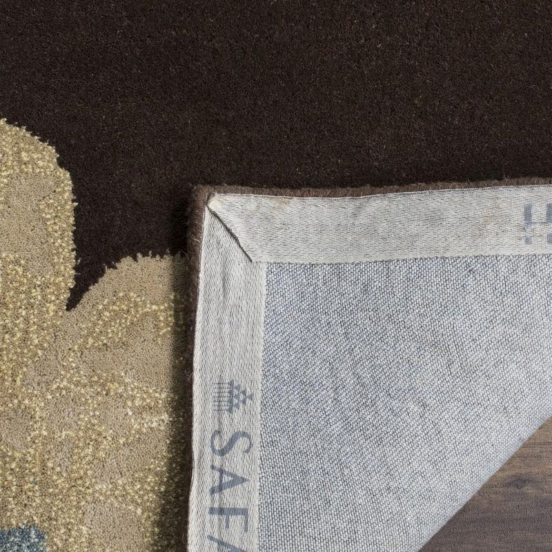 Bella BEL220 Hand Tufted Indoor Area Rug - Brown/Multi - 5'x5' - Safavieh