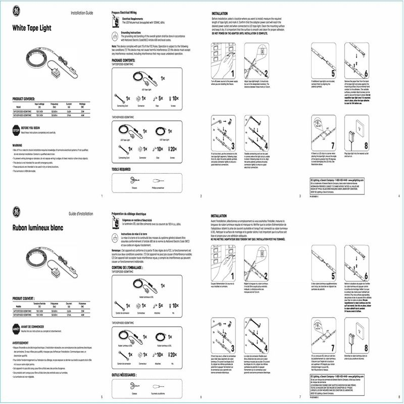 GE Household Lighting Cool White 10' Plug-In Tape Light