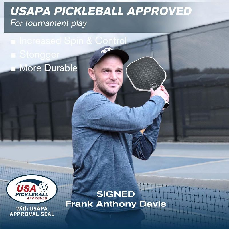Luzz Pickleball Paddles T700 Carbon Fiber Pickleball Paddle Sandblasted Surface with Honeycomb Core Pickle Ball Rackets for Ultimate Spin & Control