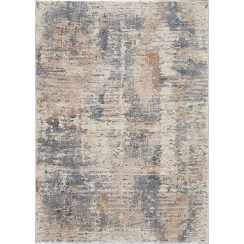 Nourison Rustic Textures Painterly Indoor Rug Beige/Grey 5'3" x 7'3"