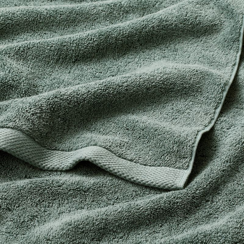 Organic Bath Sheet Dark Teal Blue - Casaluna™: Heavyweight Organic Cotton, Low Lint, GOTS & OEKO-TEX Certified