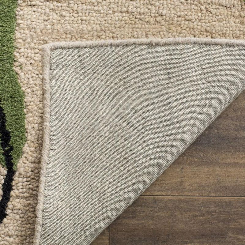 Blossom BLM678 Hand Hooked Area Rug - Beige/Multi - 4'x6' - Safavieh..