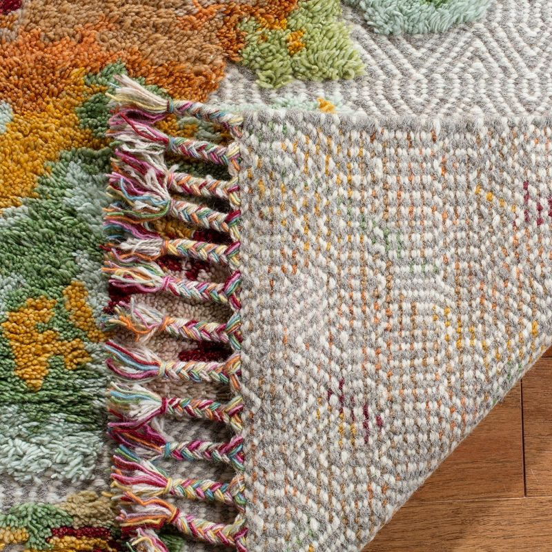 Kenya KNY801 Hand Knotted Area Rug - Orange/Light Grey - 8'x10' - Safavieh.