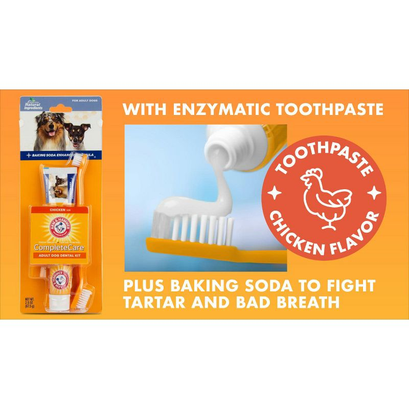 Arm & Hammer Complete Care Adult Dog Dental Kit - 2.5oz/2ct