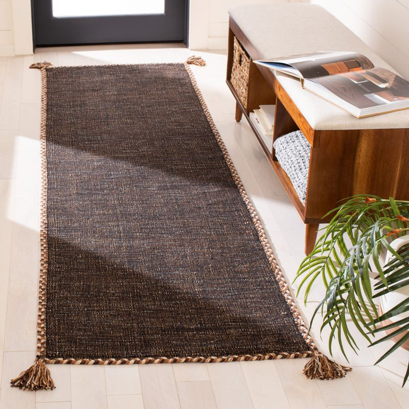 Montauk MTK150 Hand Woven Indoor Runner Rug - Brown/Black - 2'3"x10' - Safavieh