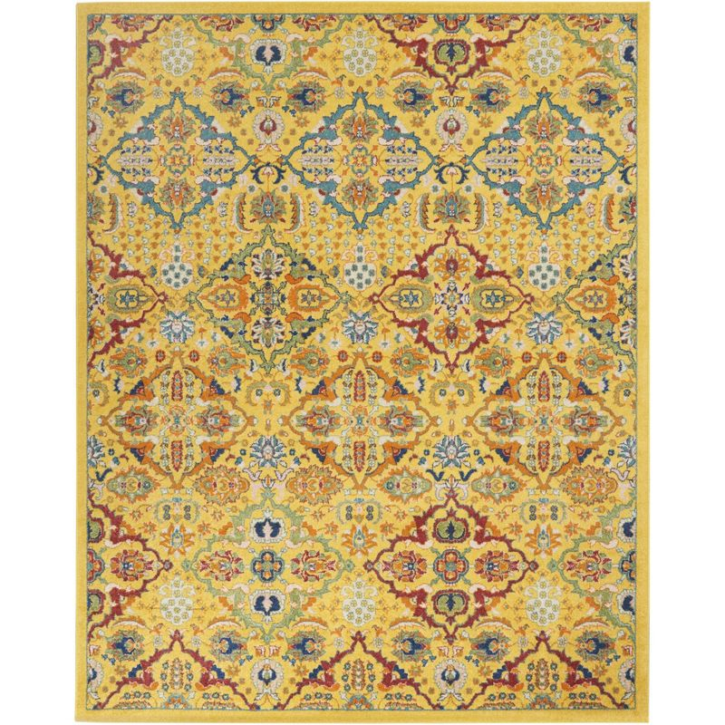 Nourison Allur Boho Indoor Area Rug Yellow Multicolor 7' x 10'