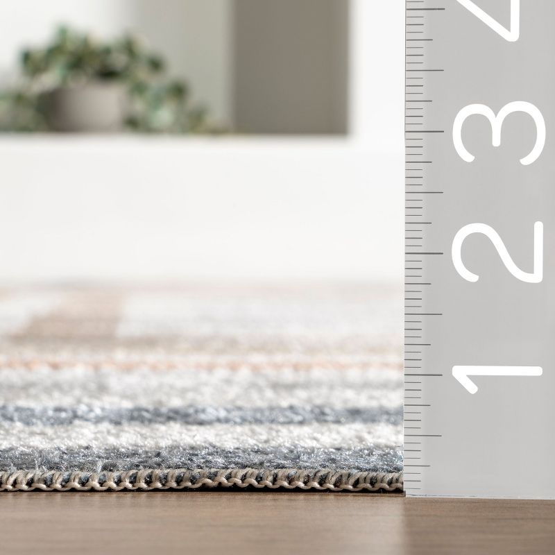 Nuloom AliÃ©nor Striped Machine Washable Indoor Area Rug, Runner 2' 6" x 10', Multicolor