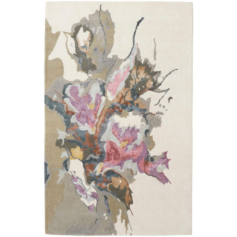 Dafney Transitional Floral & Botanical Purple/Pink/Green Area Rug