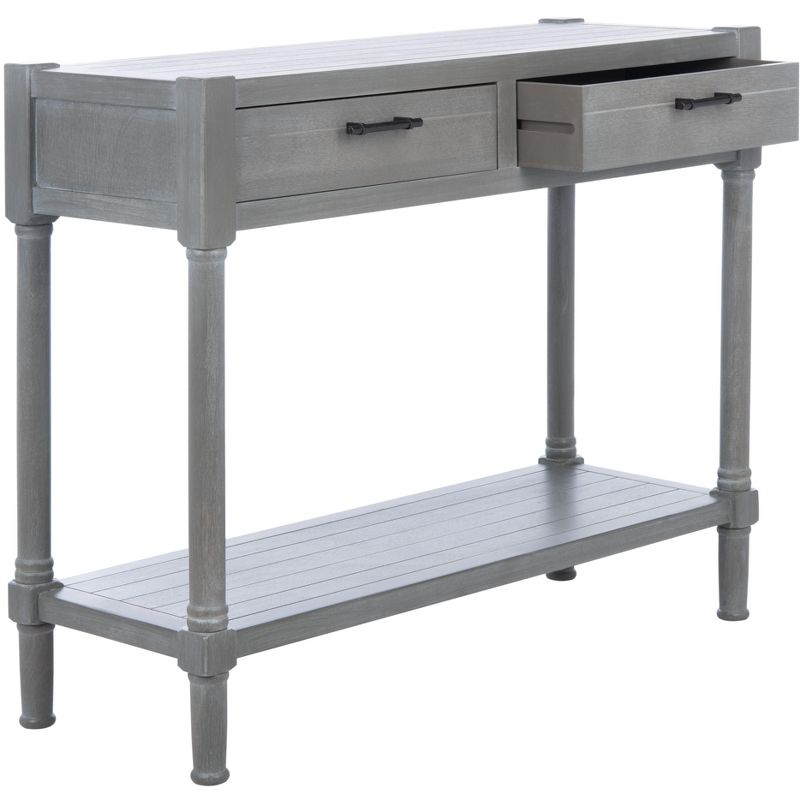 Filbert 2 Drawer Console Table - White Washed Grey - Safavieh