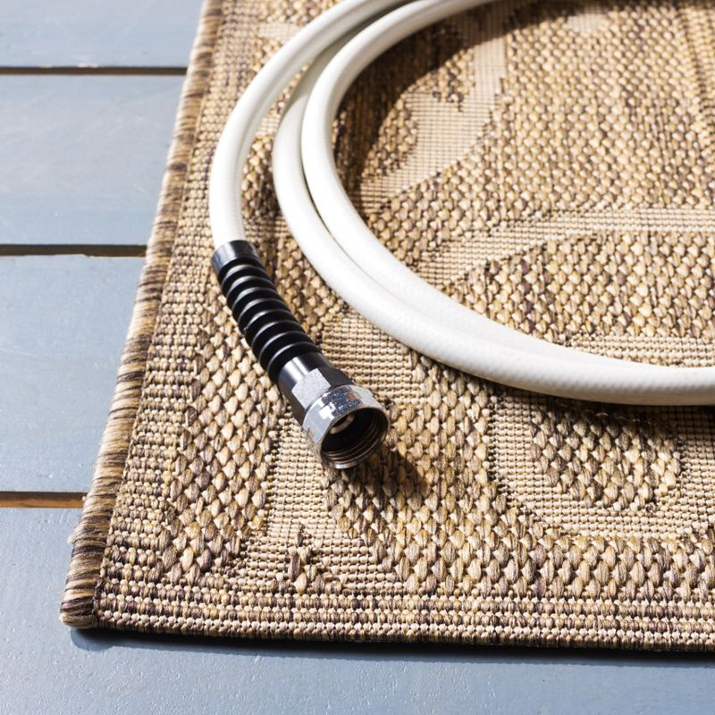 Courtyard CY2665 Power Loomed Indoor and Outdoor Area Rug - Brown/Natural - 9'x12' - Safavieh