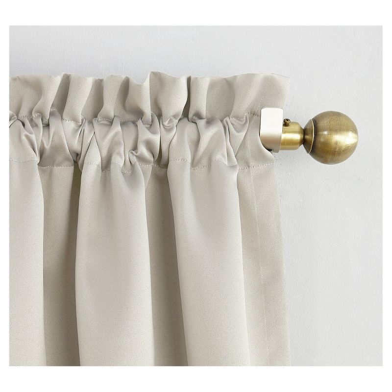 40"x63" Sun Zero Blackout Kenneth Energy Saving Rod Pocket Curtain Panel Pearl: Noise Reduction, Energy Efficient