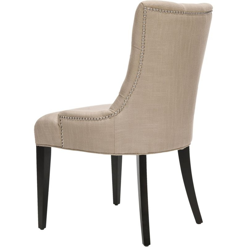 Amanda 19''H Tufted Chair with Nickel Nail Heads - Antique Gold - Safavieh.