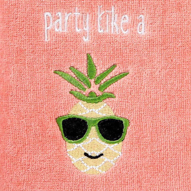 SKL Home 2pc Party Pineapple Hand Towels : Microfiber, Machine Washable, Non-Slip Backing