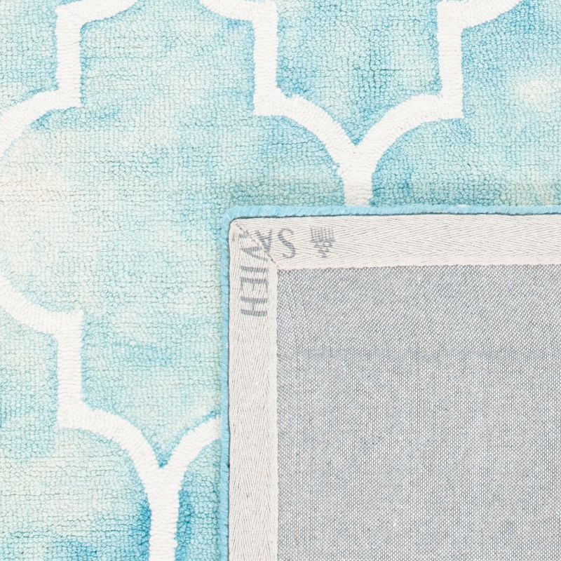 Dip Dye DDY535 Hand Tufted Area Rug - Turquoise/Ivory - 7'x7' - Safavieh.