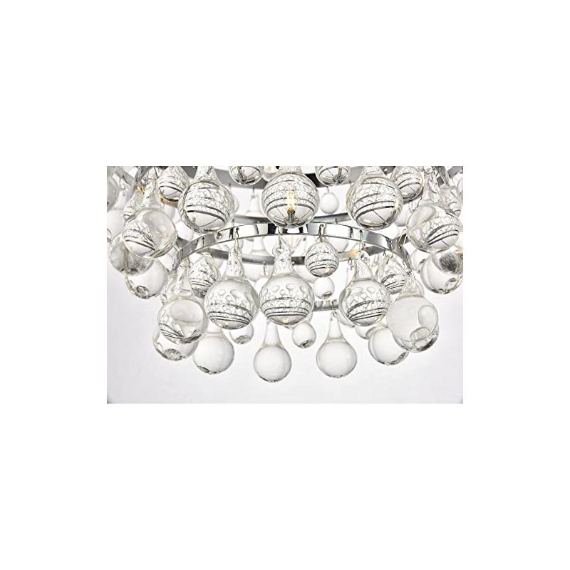 Elegant Lighting Kora Collection Pendant D17 H10.9 Lt:5 Chrome Finish