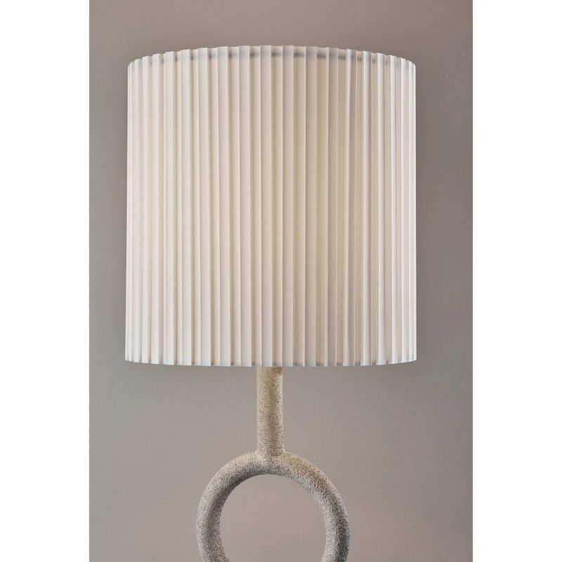 Adesso Elizabeth Floor Lamp Beige: 62.5" Tall, Rustic Textured Finish, 3-Way Rotary Switch, UL Listed