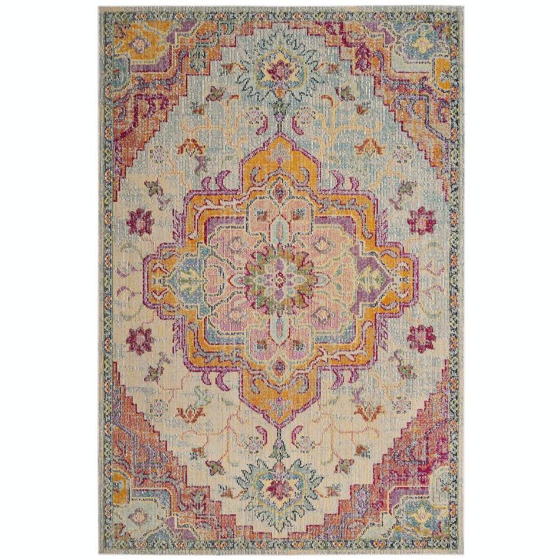 Crystal CRS501 Loomed Indoor Area Rug - Light Blue/Fuchsia - 5'x8' - Safavieh