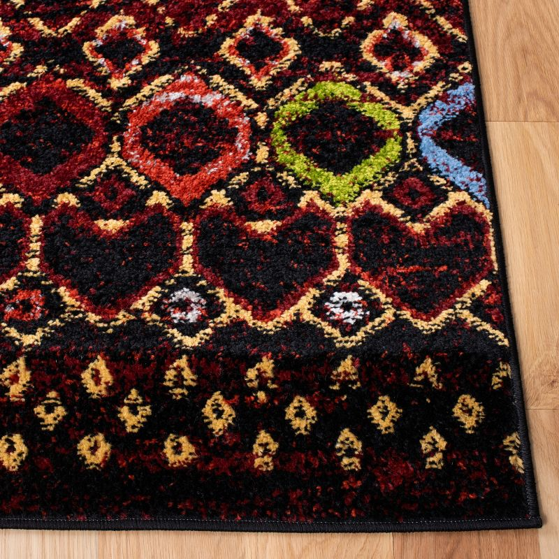 Amsterdam AMS108 Power Loomed Indoor Accent Rug - Black/Multi - 2'3"x4' - Safavieh