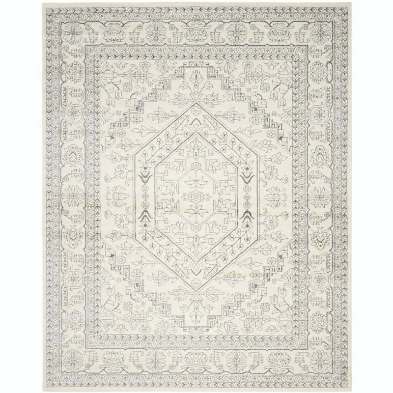 Adirondack ADR108 Power Loomed Area Rug - Ivory/Silver - 8'9"x11'9" - Safavieh.