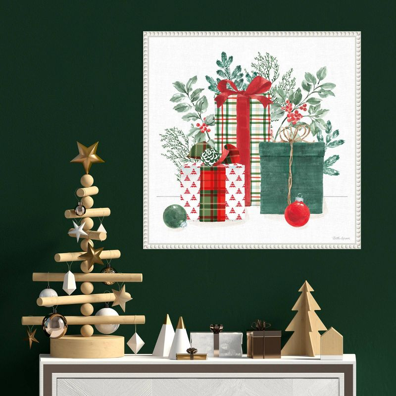 Amanti Art 22"x22" Classic Christmas II by Beth Grove Framed Canvas Wall Art Print