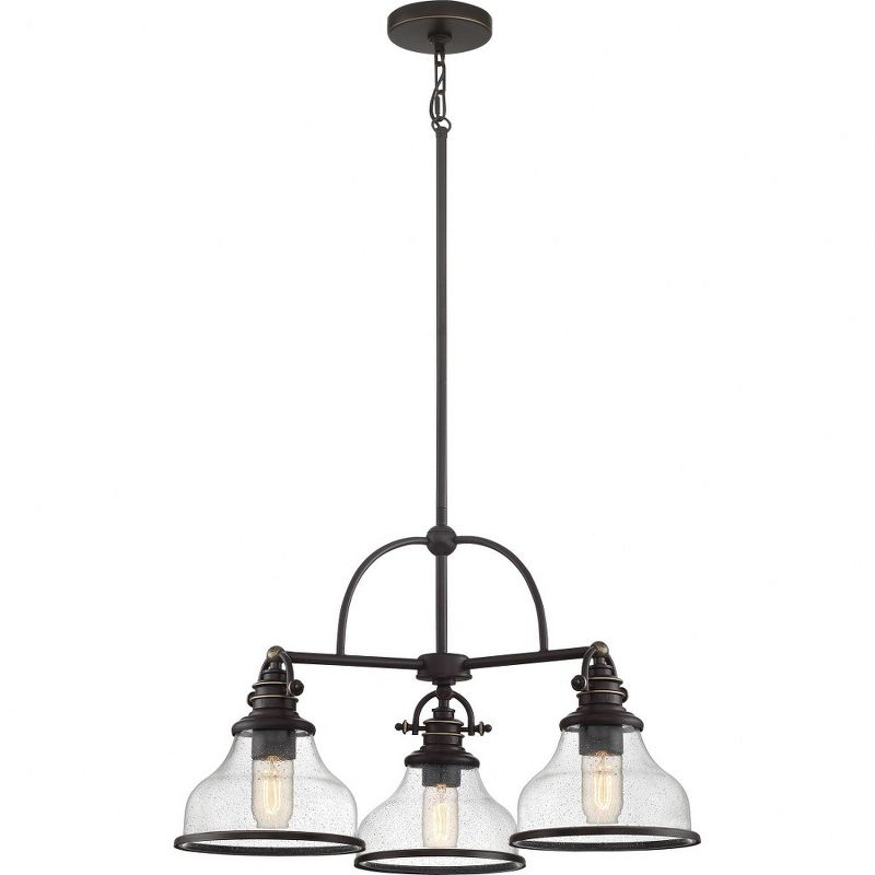 Quoizel Lighting Grant 3 - Light Chandelier in  Palladian Bronze