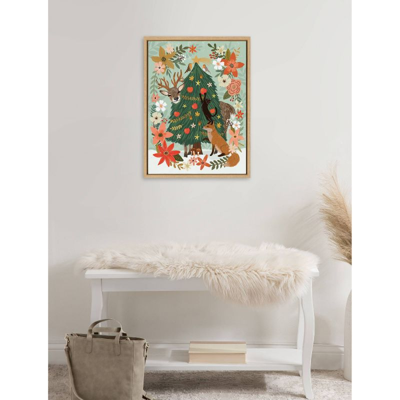 Kate & Laurel All Things Decor 18"x24" Sylvie MC 0808 Pine 2 Framed Canvas: Mia Charro Art, Nature Scene