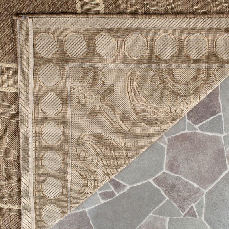 Courtyard CY2965 Power Loomed Indoor/Outdoor Accent Rug - Brown/Natural - 2'x3'7" - Safavieh.