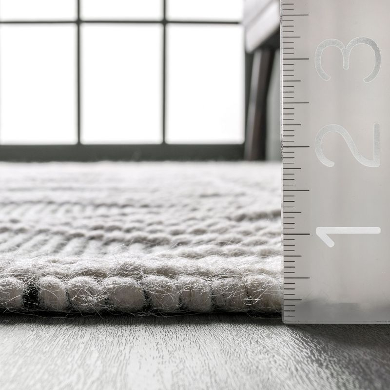 Nuloom Contemporary Trellis Natti Indoor Area Rug, Round 8', Gray
