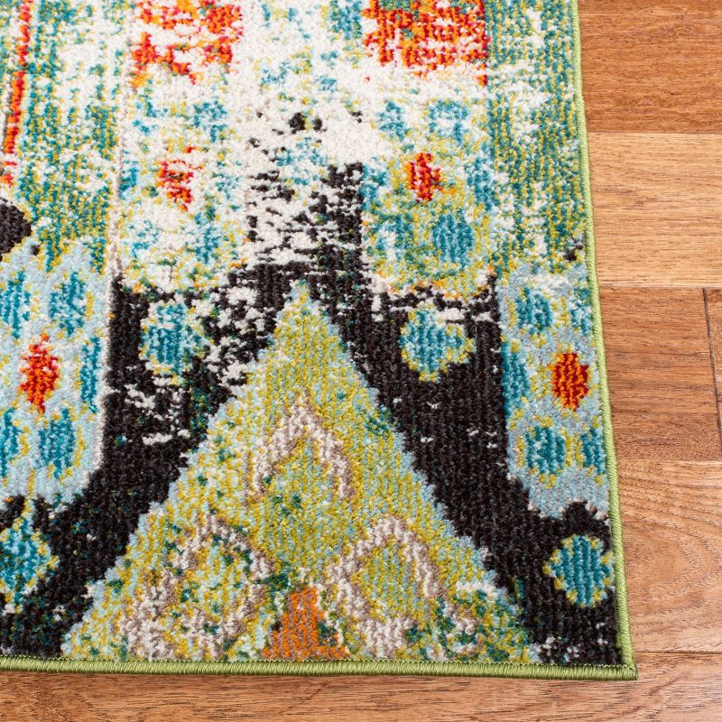 Madison MAD422 Power Loomed Indoor Area Rug - Green/Orange - 5'3"x7'6" - Safavieh
