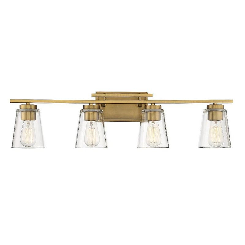 Savoy House Calhoun 4 - Light Vanity in  Warm Brass