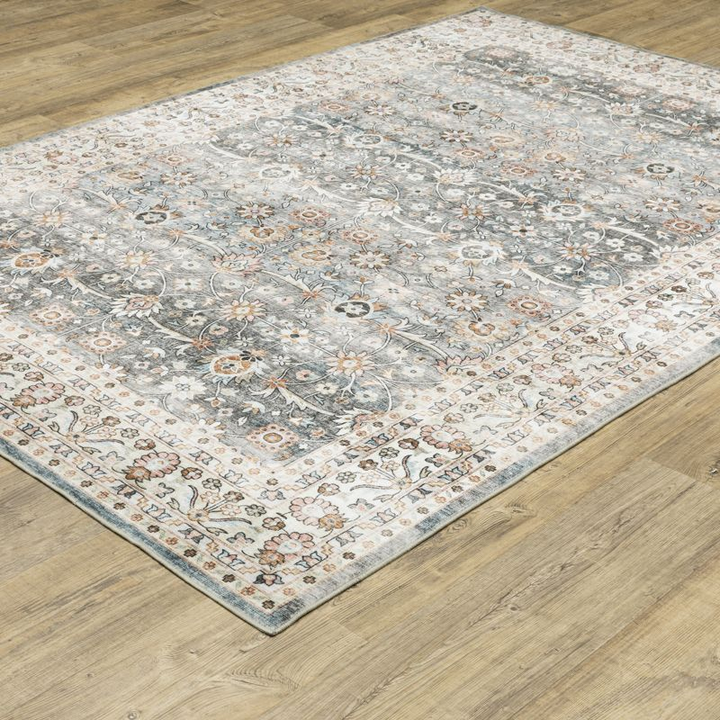 Oriental Weavers Sumter SUM07 Grey/ Ivory Indoor Area Rug - 3'6" x 5'6"