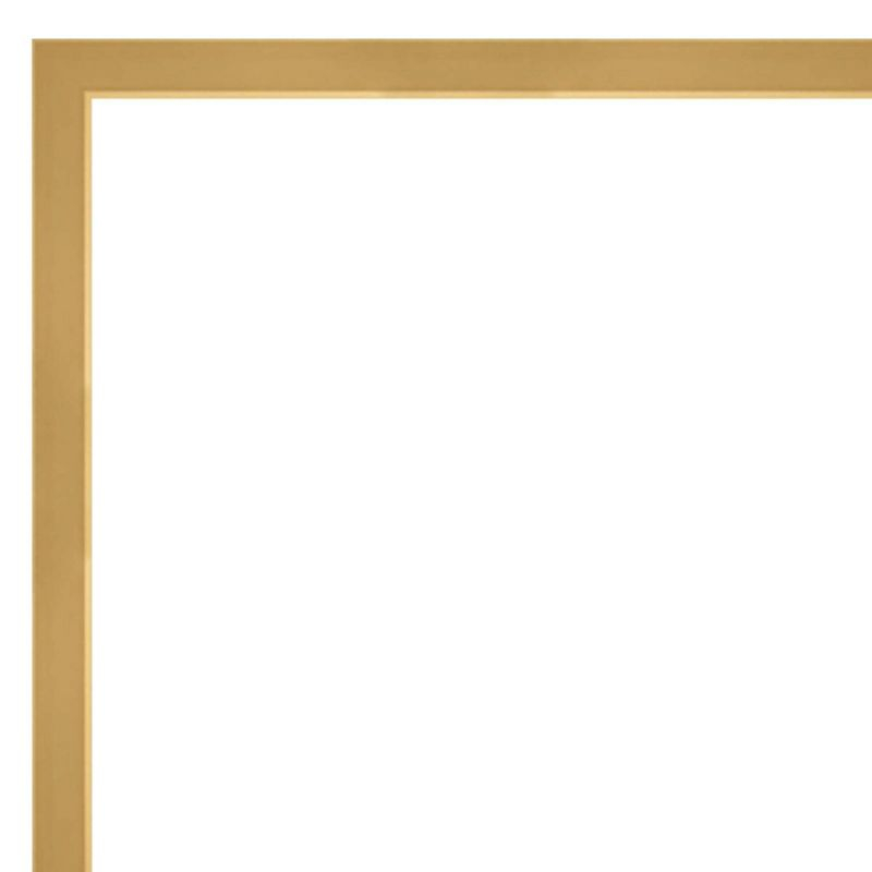 37" x 25" Polished Brass Framed Bathroom Vanity Wall Mirror Gold - Amanti Art: Modern Rectangular, Beveled, Wall-Mounted