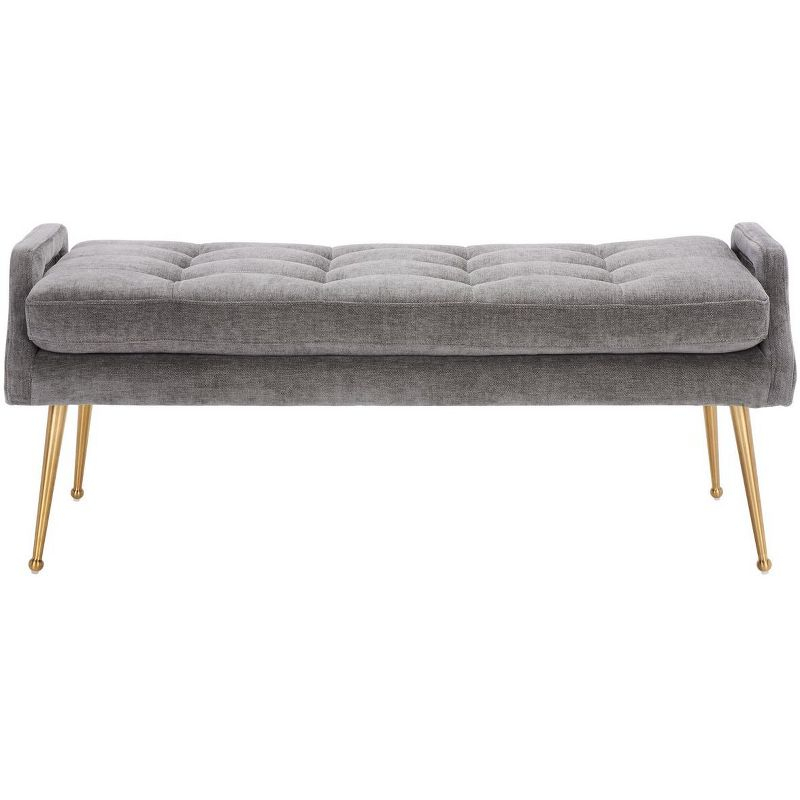 Everdeen Bench  - Charcoal/Gold - Safavieh