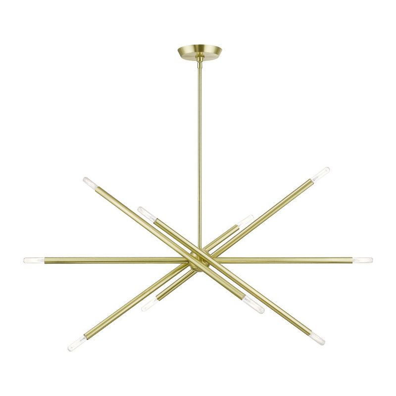 Livex Lighting Soho 10 - Light Chandelier in  Satin Brass