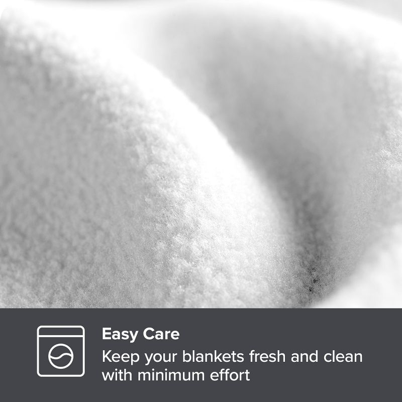 White Full/Queen Lightweight Polar Fleece Blanket by Bare Home