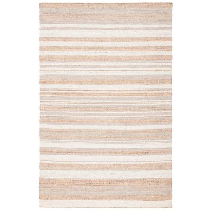 Highland Dunes Grice Hand Woven 50% Jute, 50% Wool Striped Rug