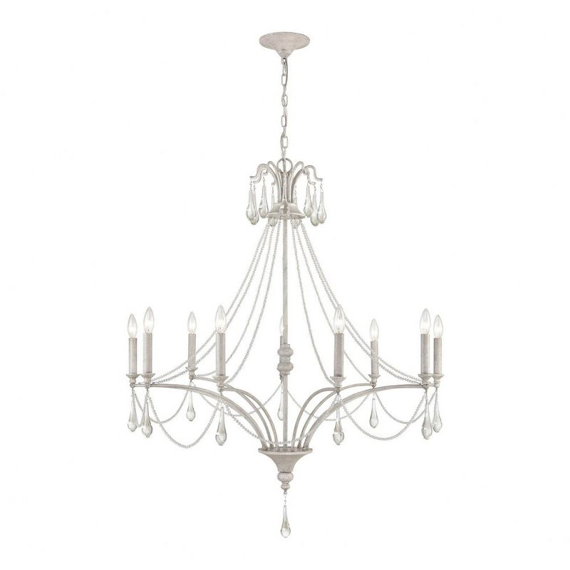 Elk Home French Parlor 9 - Light Chandelier in  Vintage White