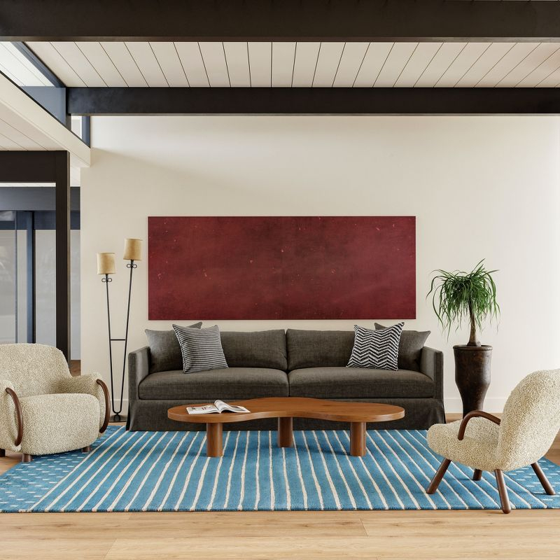Nuloom Mandia Striped Wool Area Rug, 4' x 6', Baby Blue