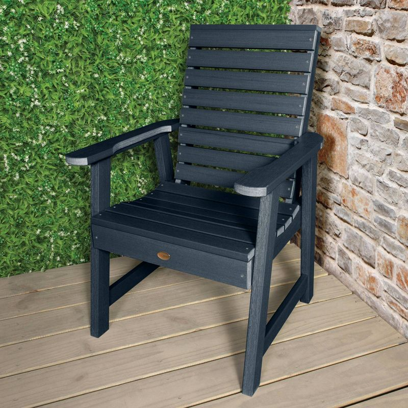 Weatherly Outdoor Dining Arm Chair - Federal Blue - highwood: Sturdy Patio Chairs, Fade & Water-Resistant