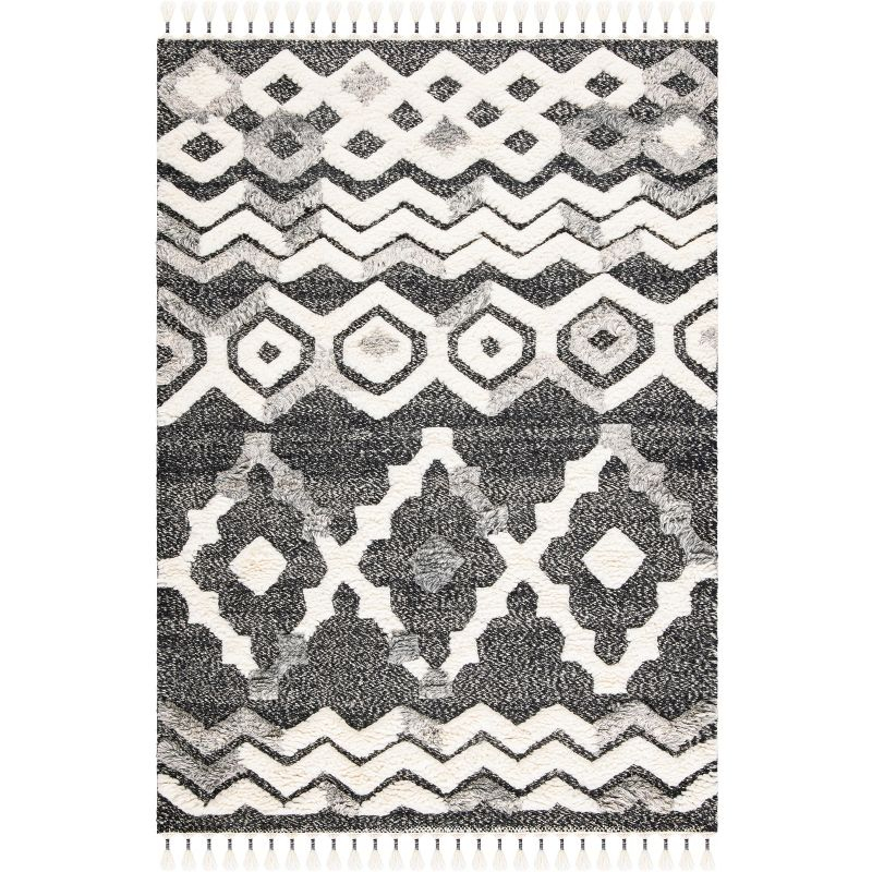 Casablanca CSB548 Hand Knotted Indoor Area Rug - Black/Grey - 4'x6' - Safavieh