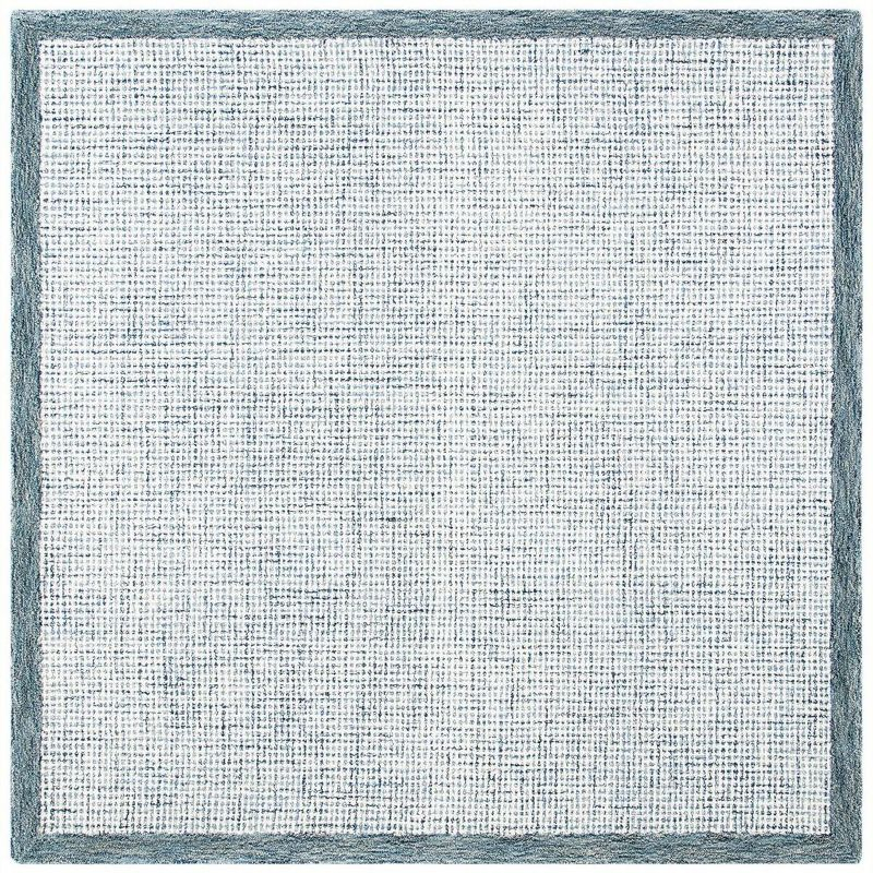Abstract ABT220 Handmade Indoor Area Rug - Navy/Ivory - 6'x6' - Safavieh