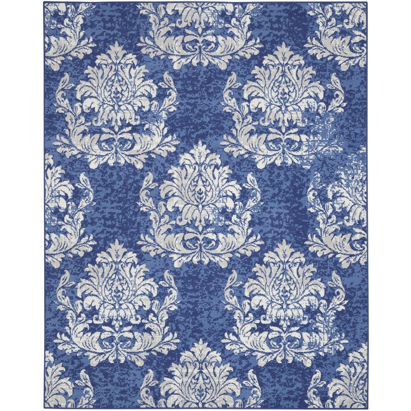 Nourison Whimsicle WHS11 Indoor only Area Rug - Navy Ivory 8' x 10'